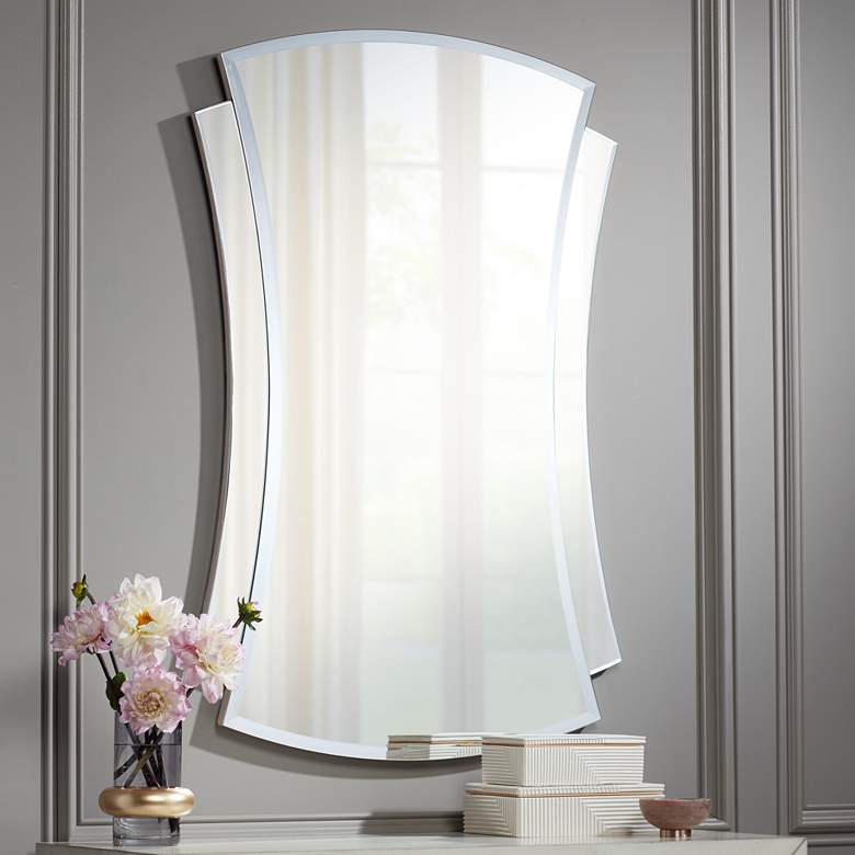 Image 1 Stella Frameless 28 inch x 42 inch Rectangular Wall Mirror