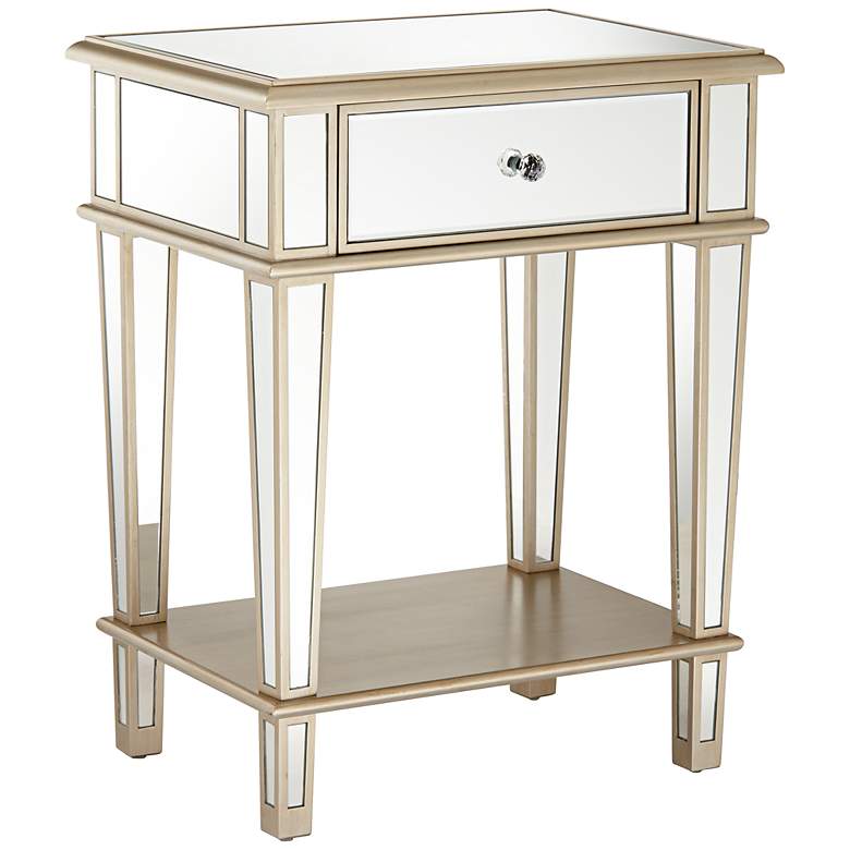 Image 1 Stella Marie Mirrored 1-Drawer End Table