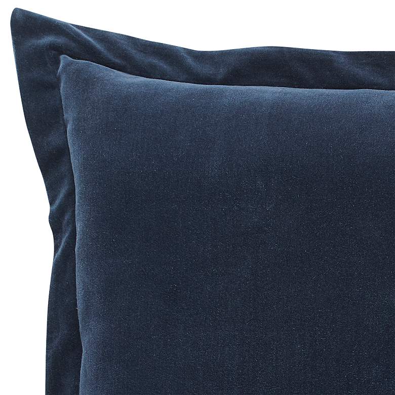 Image 2 Stella Navy Velvet Fabric 26" x 20" Standard Sham more views