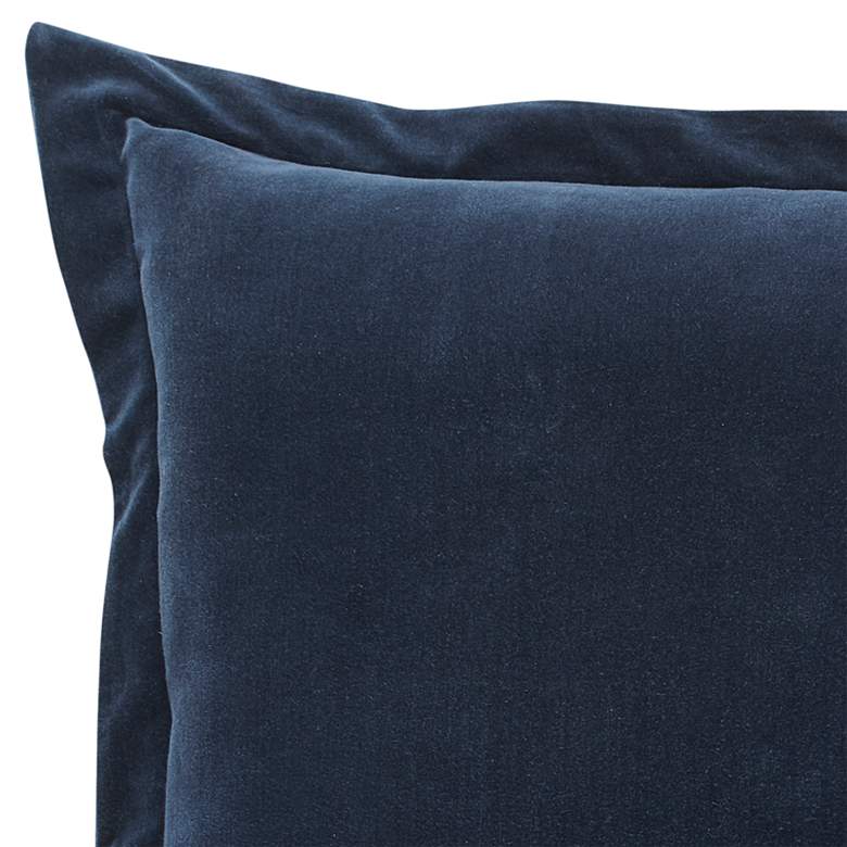 Image 2 Stella Navy Velvet Fabric 36" x 20" King Sham more views