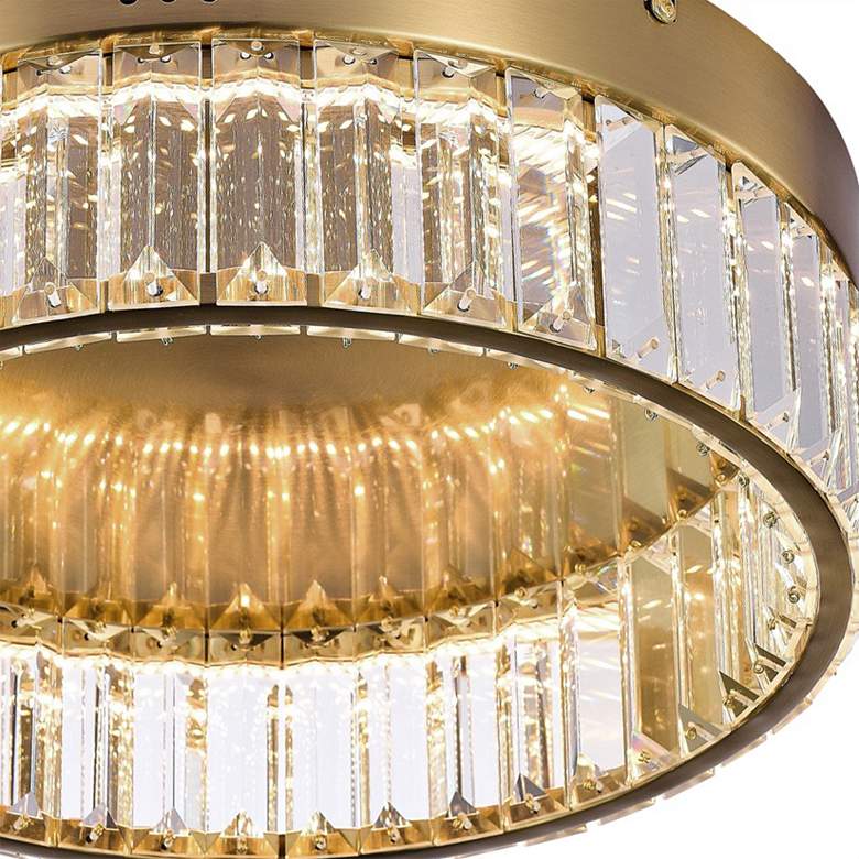 Image 2 Stella Single Tier LED Flush mount Brushed Brass more views