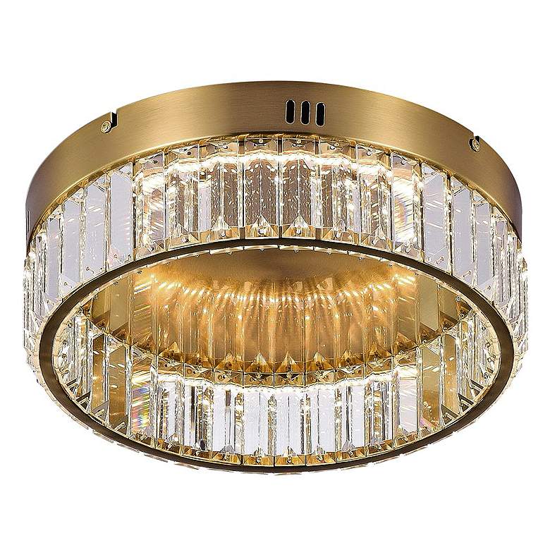 Image 5 Stella Single Tier LED Flush mount Brushed Brass more views
