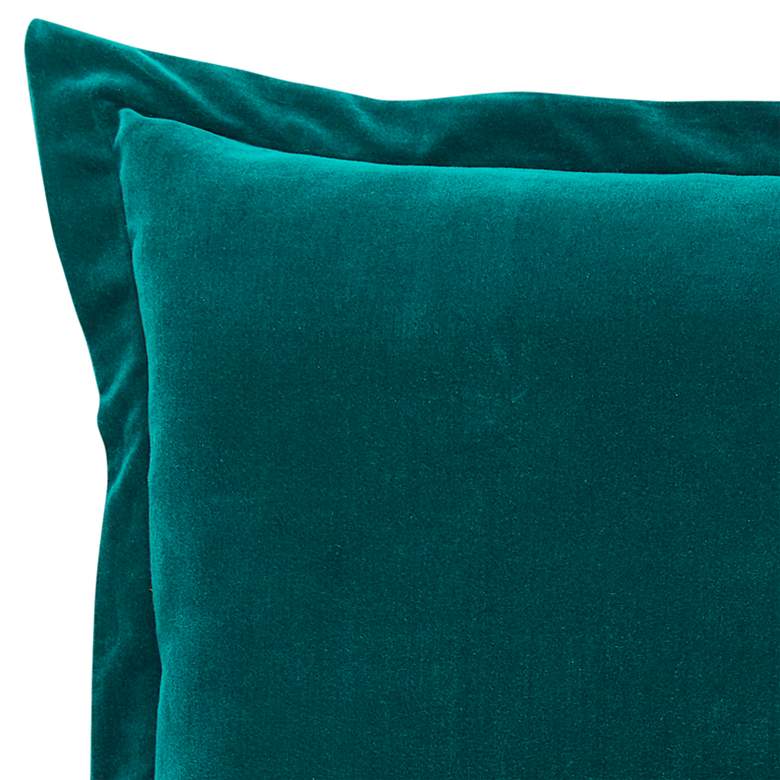 Image 2 Stella Teal Velvet Fabric 26" x 20" Standard Sham more views