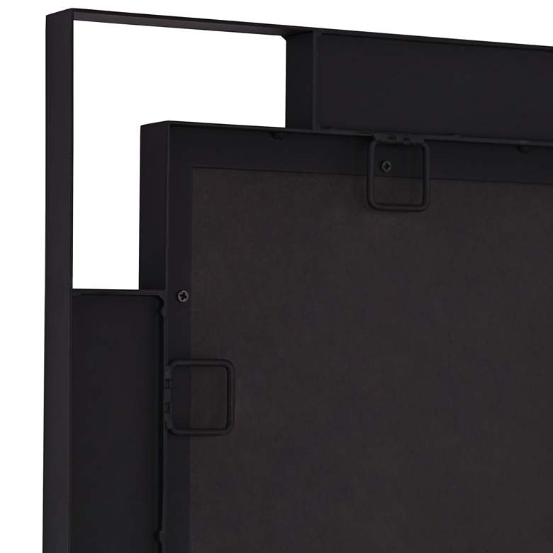 Image 4 Stellan Matte Black 24 1/2" x 38" Rectangular Wall Mirror more views