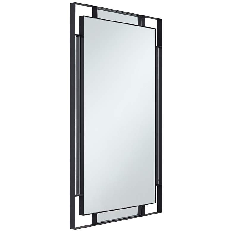 Image 6 Stellan Matte Black 24 1/2 inch x 38 inch Rectangular Wall Mirror more views