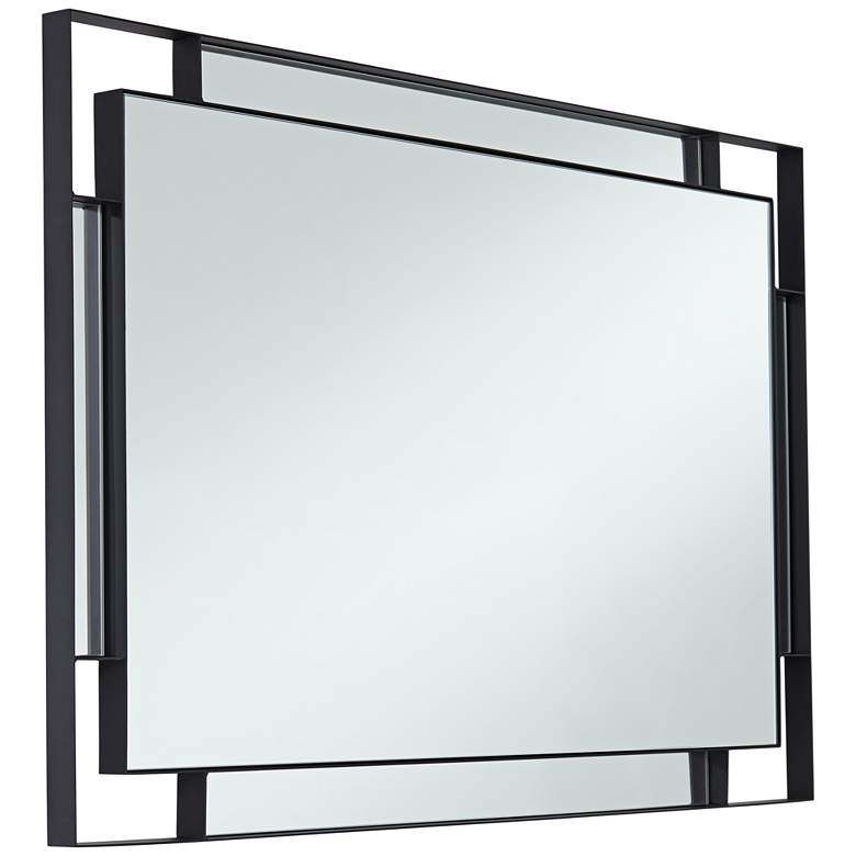 Image 7 Stellan Matte Black 24 1/2" x 38" Rectangular Wall Mirror more views