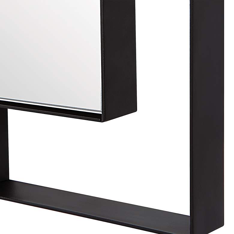 Image 6 Stellan Matte Black 27 3/4" x 39 3/4 Rectangular Wall Mirror more views
