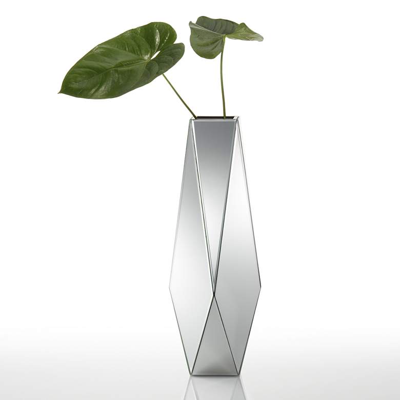 Image 1 Stellar 25" High Geometric Mirrored Vase