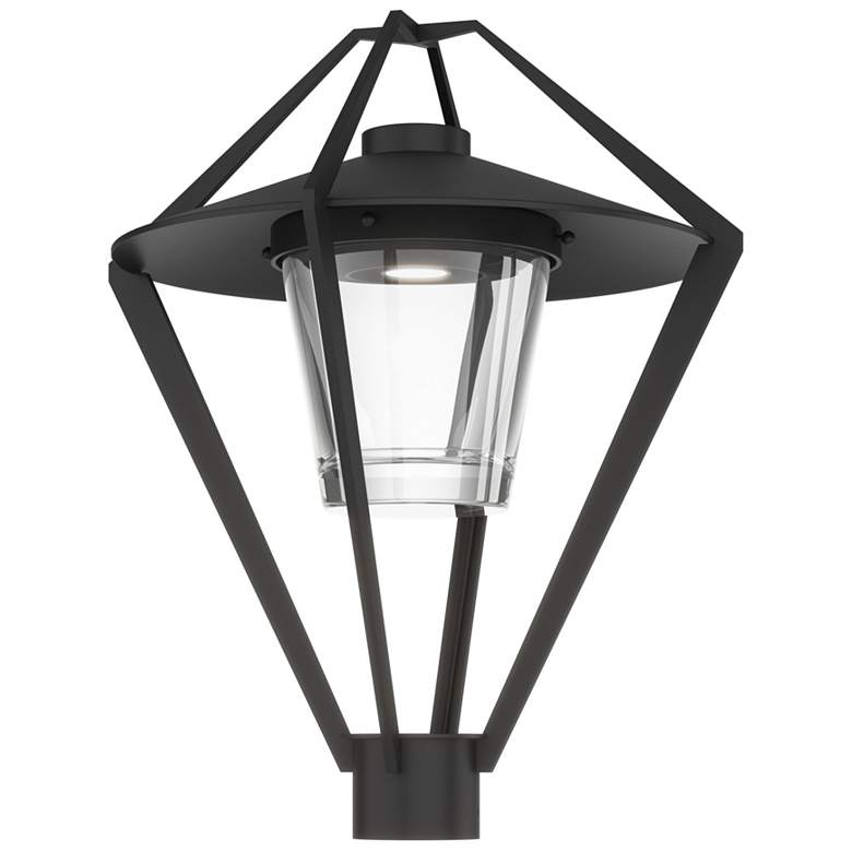 Image 1 Stellar Coastal Black Post Light With Clear Glass