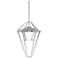 Stellar Coastal Burnished Steel Large Outdoor Pendant With Clear Glass