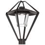 Stellar Coastal Oil Rubbed Bronze Post Light With Clear Glass