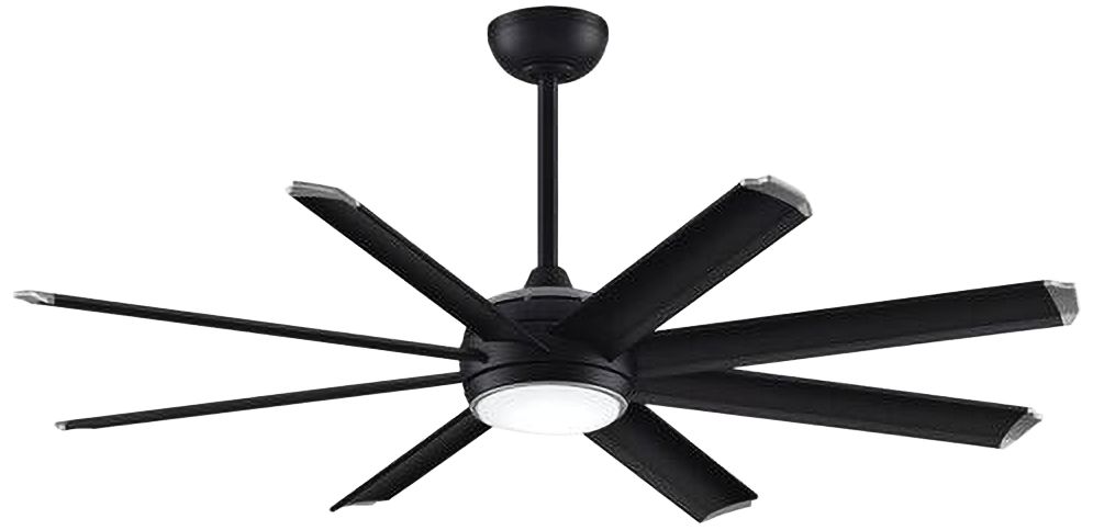 Stellar Custom 56 in In/Out Smart Fan w/ LED CCT Lt Kit - Black Blades