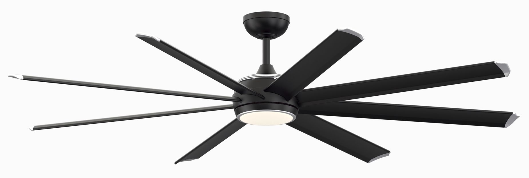 Stellar Custom 64 in In/Out Smart Fan w/ LED CCT Lt Kit - Black Blades