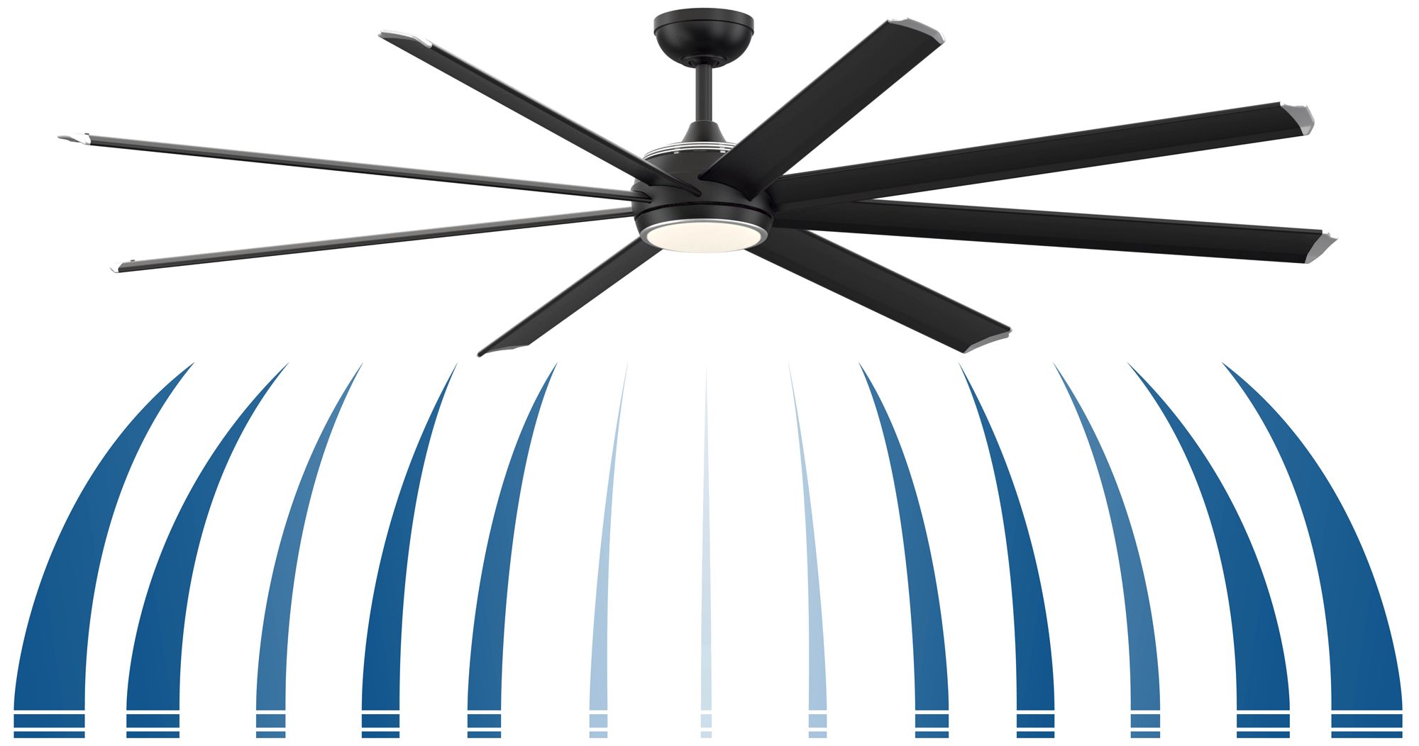Image 6 Stellar Custom 84 in In/Out Smart Fan w/ LED CCT Lt Kit - Black Blades more views
