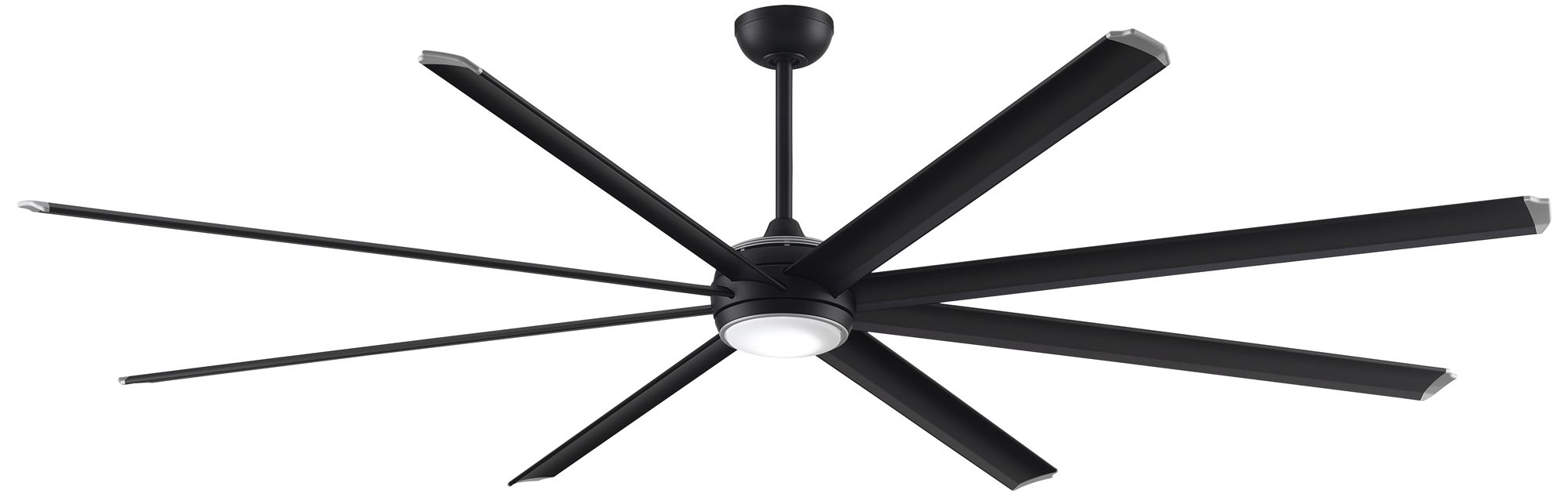 Stellar Custom 96 in In/Out Smart Fan w/ LED CCT Lt Kit - Black Blades