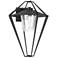 Stellar Large Outdoor Sconce - Black Finish - Clear Glass
