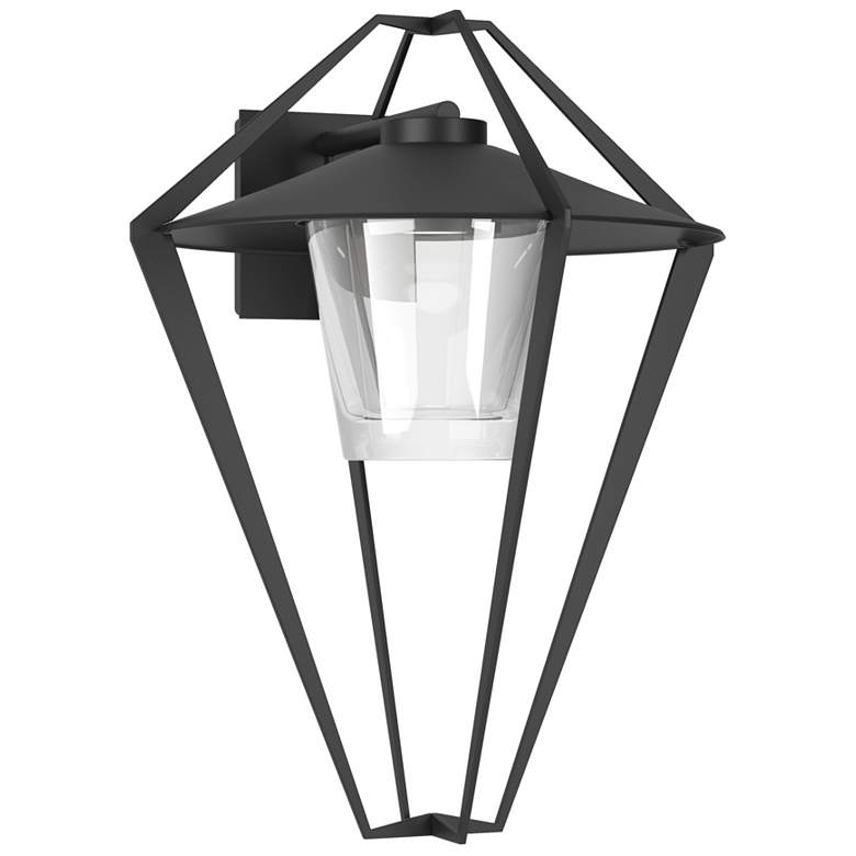 Image 1 Stellar Large Outdoor Sconce - Black Finish - Clear Glass