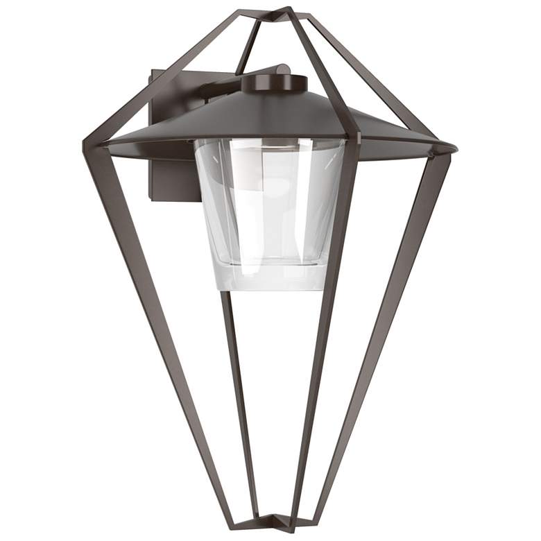 Image 1 Stellar Large Outdoor Sconce - Bronze Finish - Clear Glass