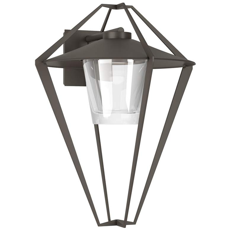 Image 1 Stellar Large Outdoor Sconce - Smoke Finish - Clear Glass