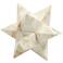Stellated Natural White 7"H Decorative Horn Dodecahedron 