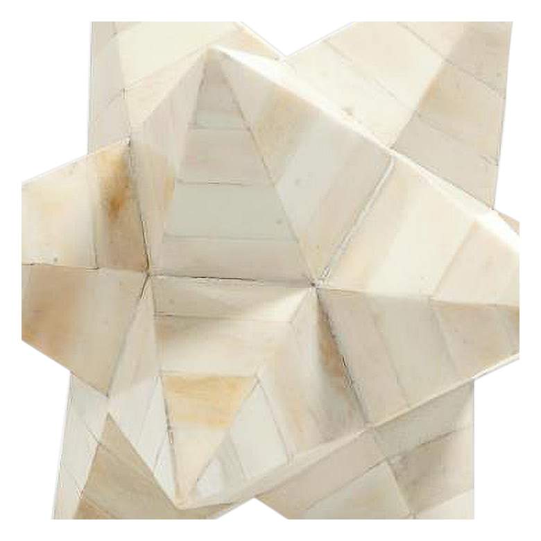 Image 2 Stellated Natural White 7"H Decorative Horn Dodecahedron more views