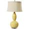 Stells Straw Ribbed Gourd Ceramic Table Lamp