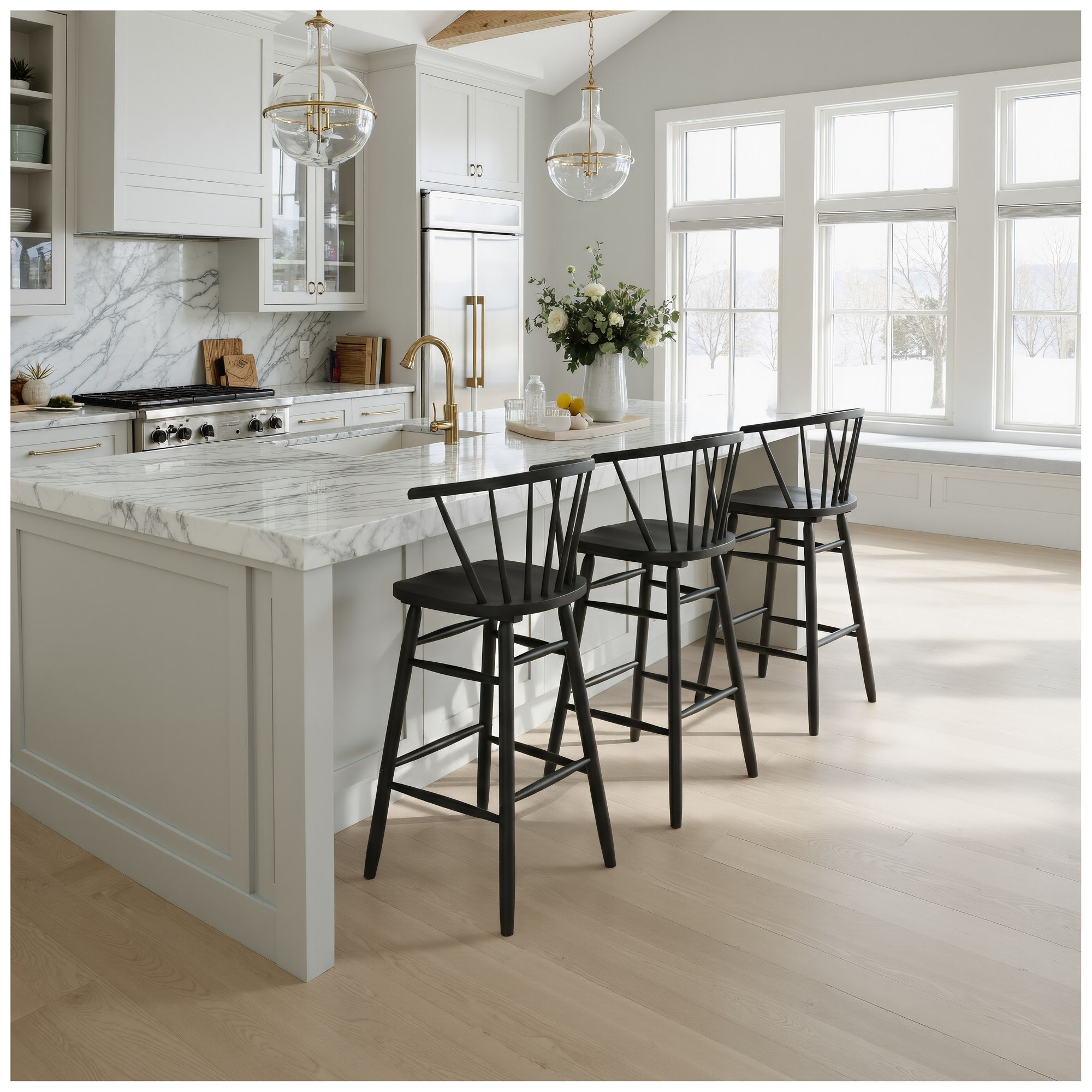 Image 7 Stenger Barstool (Set of 2) Black more views