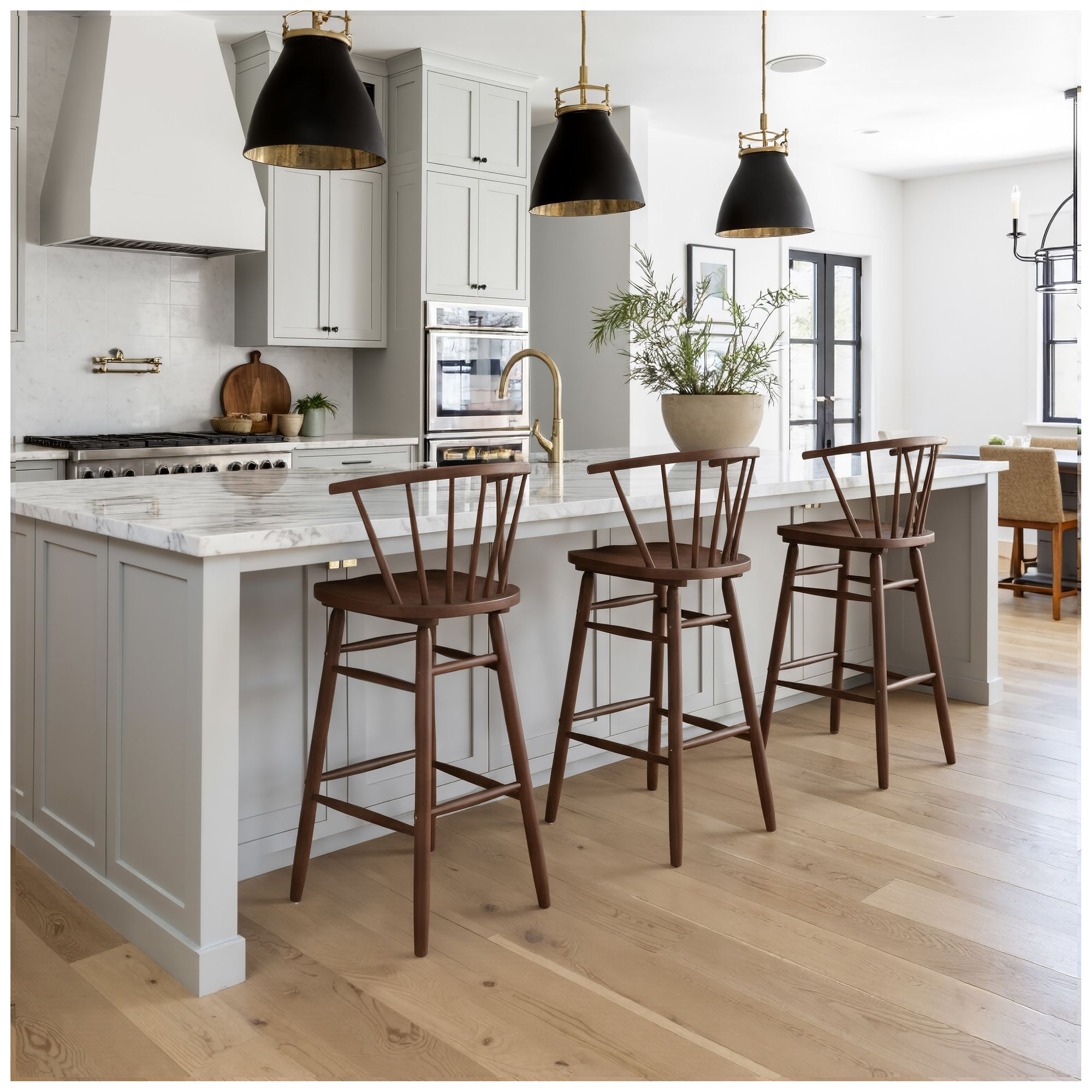 Image 7 Stenger Barstool (Set of 2) Walnut more views