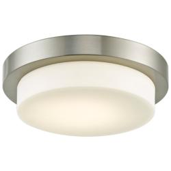 Step 11&quot; Wide Brushed Nickel LED Ceiling Light