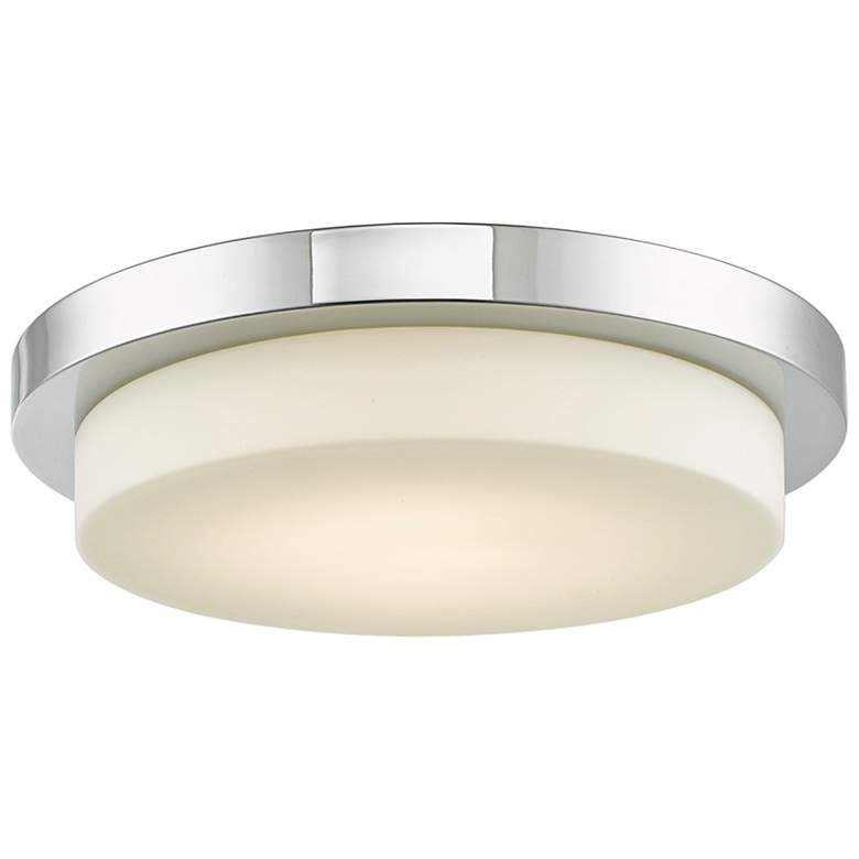 Image 1 Step 16 inch Wide Chrome LED Modern Ceiling Light