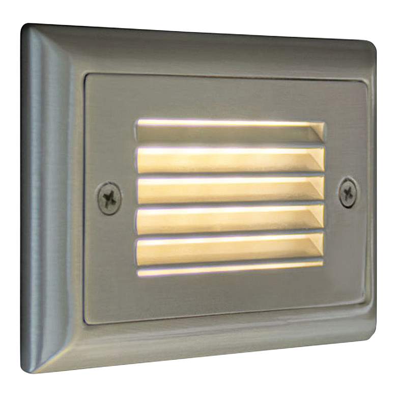 Image 1 Step 4 3/4"W Horizontal Louver Amber LED Outdoor Step Light