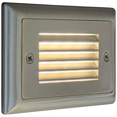 Step 4 3/4"W Horizontal Louver Amber LED Outdoor Step Light