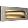 Step 8 3/4"W Brushed Louver Nickel Outdoor LED Step Light