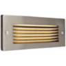 Step 8 3/4"W Brushed Louver Nickel Outdoor LED Step Light