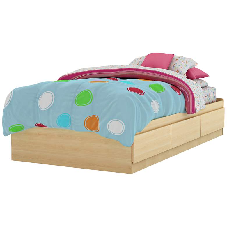Image 1 Step One Collection Natural Maple Twin Mates Bed