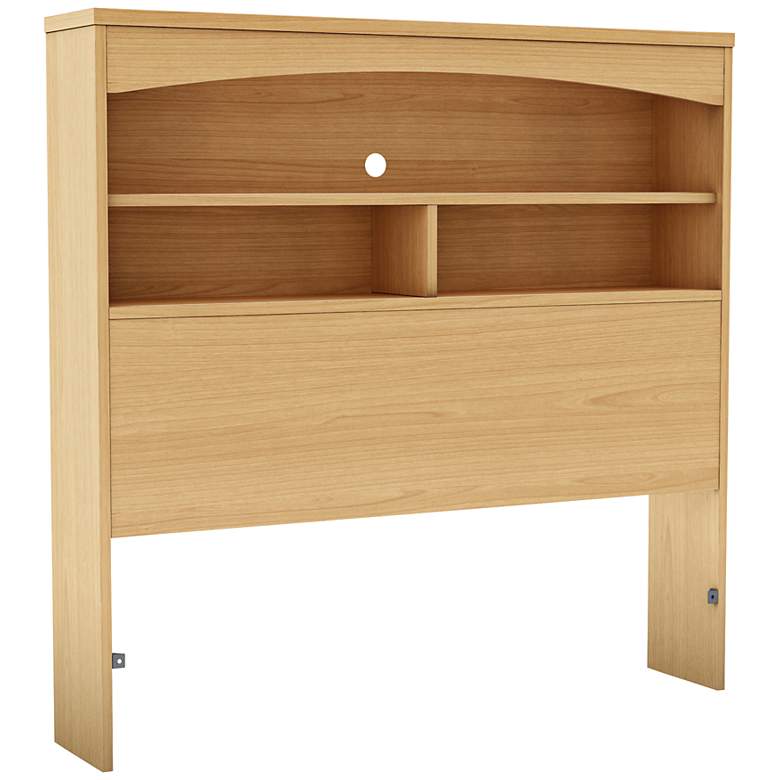 Image 1 Step One Natural Maple Twin Bookcase Headboard