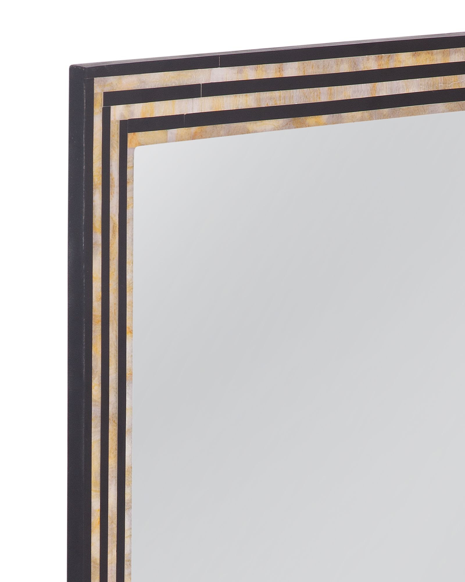 Image 4 Stepford 30"W x 44"H Black & Cream Wall Mirror more views