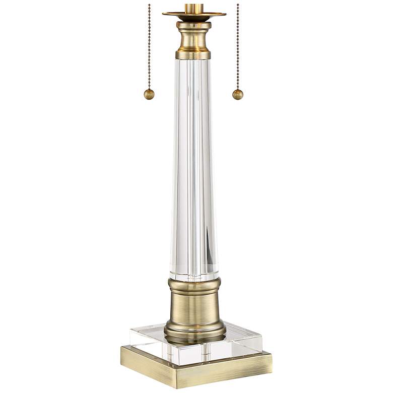 Stephan Crystal Column Table Lamp with Table Top Dimmer more views
