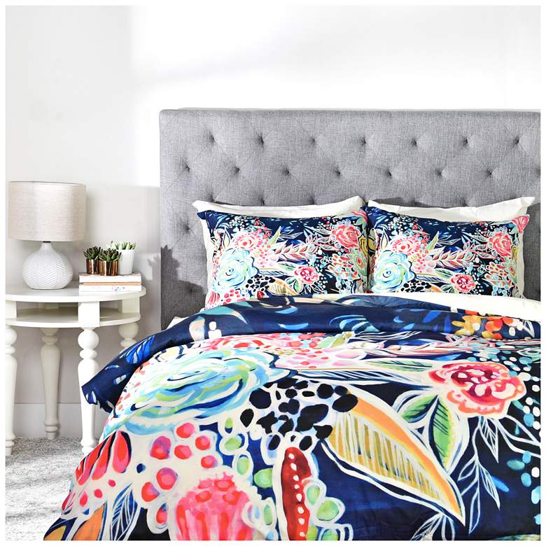 Image 1 Stephanie Corfee Night Bloomers Queen Duvet Cover