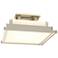 Steppe 17.1" Wide Small Sterling Semi-Flush With Ivory Art Glass Shade