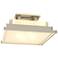 Steppe 17.1" Wide Small Sterling Semi-Flush With White Art Glass Shade