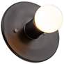 3_Stepped Discus 8" High Carbon Matte Black Wall Sconce