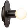 5_Stepped Discus 8" High Carbon Matte Black Wall Sconce more views