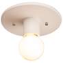 1_Stepped Discus 8" Wide Bisque Ceramic Ceiling Light
