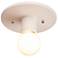 Stepped Discus 8" Wide Bisque Ceramic Ceiling Light