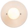2_Stepped Discus 8" Wide Bisque Ceramic Ceiling Light more views