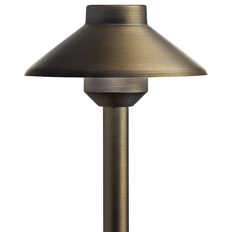Image 1 Stepped Dome 22 1/2 inchH Centennial Brass 2700K LED Path Light