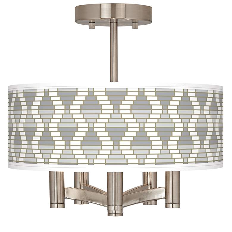 Image 1 Stepping Out Ava 5-Light Nickel Ceiling Light