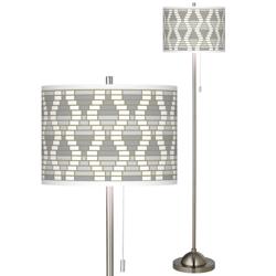 Stepping Out Brushed Nickel Pull Chain Floor Lamp