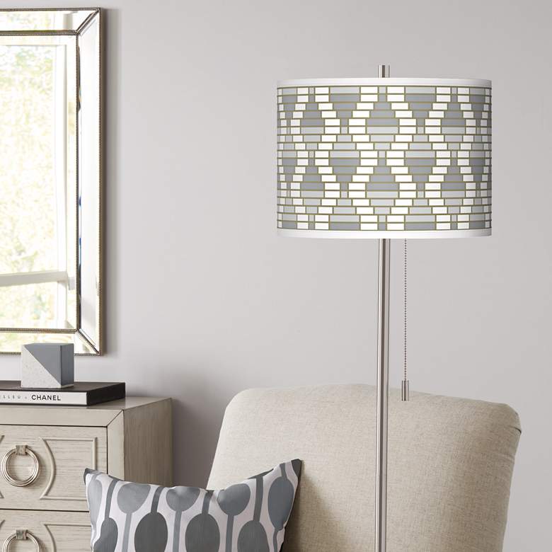 Image 1 Stepping Out Brushed Nickel Pull Chain Floor Lamp